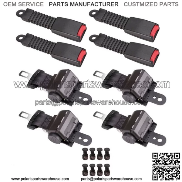 New Golf Cart Seat Belts Lap Set Retractable For EZGO/Yamaha/Club Car 4 Sets