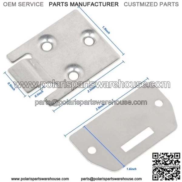 NEW Set of 2 Seat Bottom Hinge and Plate for EZGO TXT/Medalist 1995 Up Golf Cart - Image 2