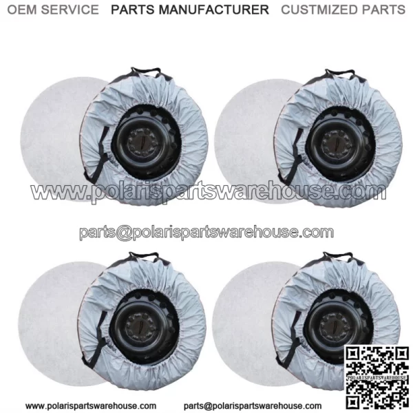 Package Of 4 Gray With Black Handle 600D For 22??-31?? Tyre Bags Tyre - Image 2