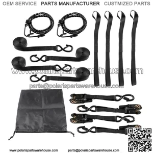 4pcs Belts For Moving Appliances, Lawns, Cargo Equipment, Motorcycles Black