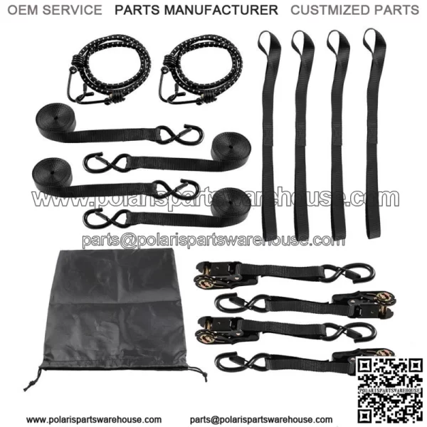 4pcs Belts For Moving Appliances, Lawns, Cargo Equipment, Motorcycles Black