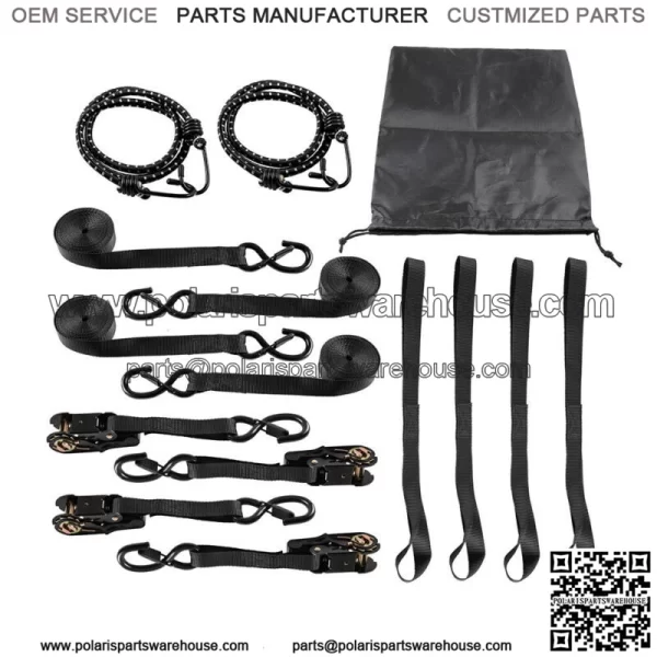 4pcs Belts For Moving Appliances, Lawns, Cargo Equipment, Motorcycles Black - Image 2