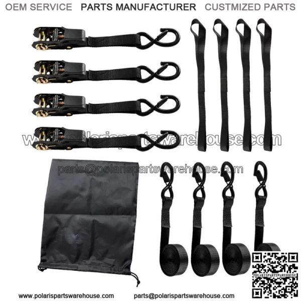 4pcs Belts For Moving Appliances, Lawns, Cargo Equipment, Motorcycles Black - Image 3
