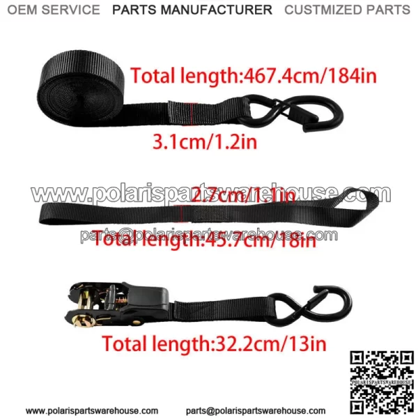 4pcs Belts For Moving Appliances, Lawns, Cargo Equipment, Motorcycles Black - Image 5