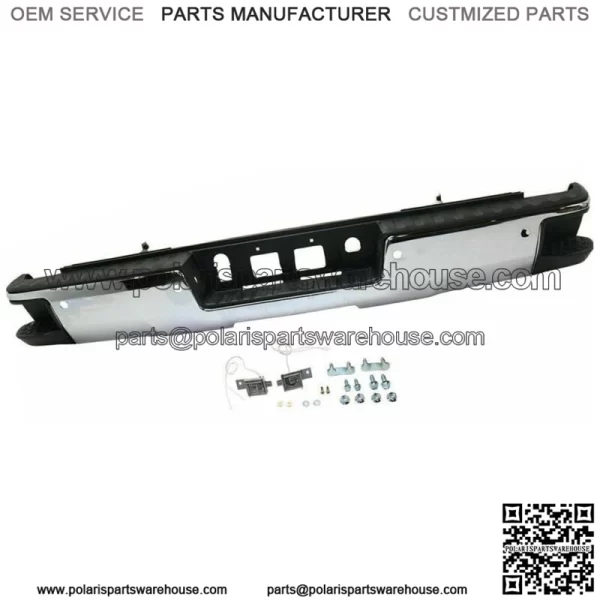 Chrome Rear Bumper Assembly For 2014 -2018 Chevy Silverado Sierra 1500 W/ Park