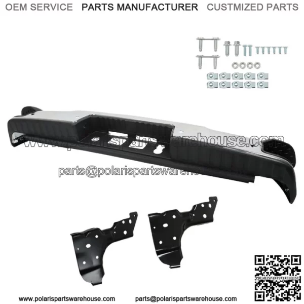 Chrome Rear Bumper Assembly For 2014 -2018 Chevy Silverado Sierra 1500 W/ Park - Image 2