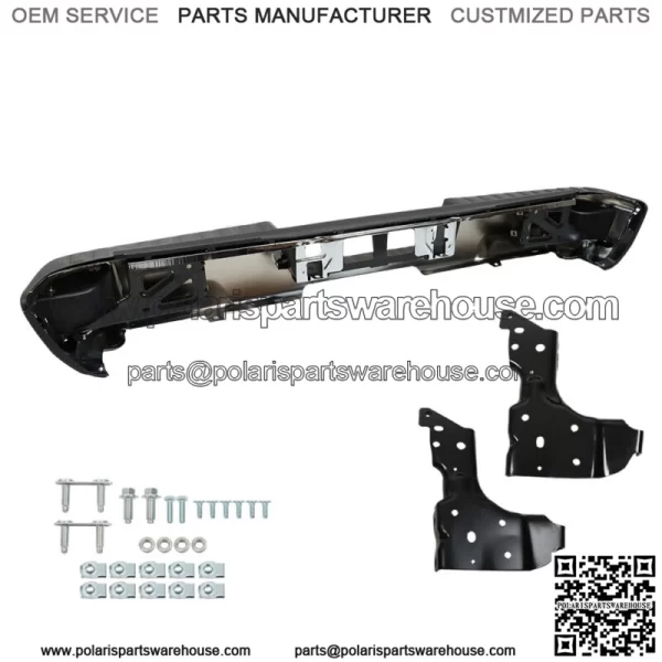 Chrome Rear Bumper Assembly For 2014 -2018 Chevy Silverado Sierra 1500 W/ Park - Image 3