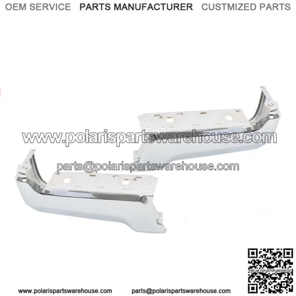 Chrome Pair Of Rear Bumper Face Bars For 2017-2022 Ford F250 F350 Super Duty