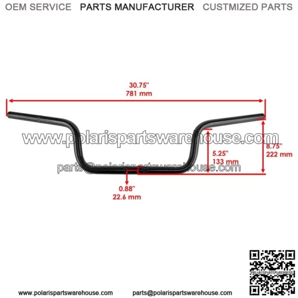 Handle Bar 7/8" for Polaris Sportsman 800 2006 2007 2008 2009 2010 2011-2014 For: Polaris Sportsman 800 - Image 2