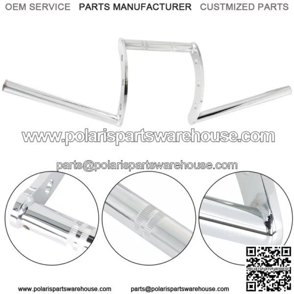 22mm 7/8" Motorcycle Z Bars Handlebar Handlebars For Sportster Ctom Chopper - Image 3