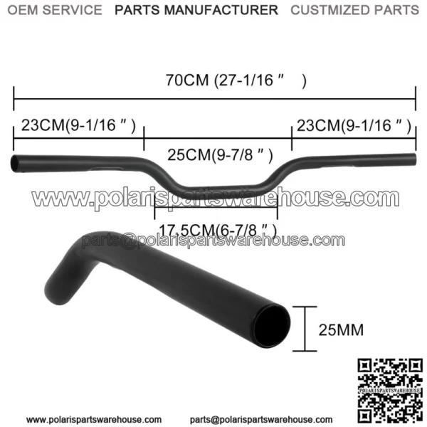 7/8" 22mm Handle Bar Drag Handlebar Black For KAWASAKI VULCAN S Bobber Chopper - Image 2