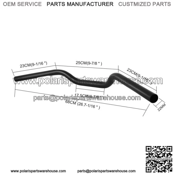 7/8" 22mm Rise Drag Handlebar Tracker Black For Yamaha MT-07 MT-09 MT-03 MT-10 - Image 3