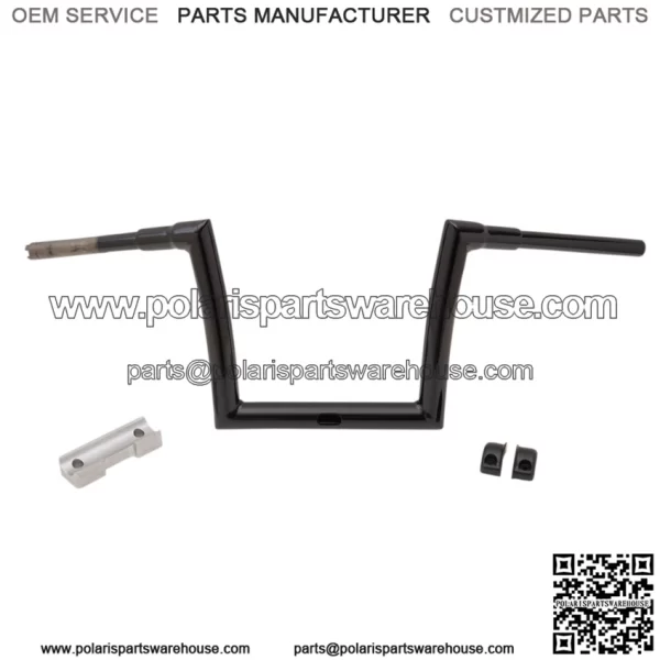1-1/2" Touring Strip Handlebar 10" Rise Gloss Black 0601-5198