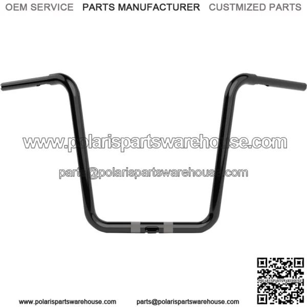 1-1/4 in. Twin Round Handlebars Gloss Black LA-7324-16B
