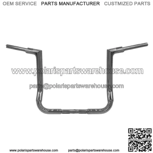 Inc. 1-1/2" EZ Install Flat Top Handlebar 14" Chrome 606014