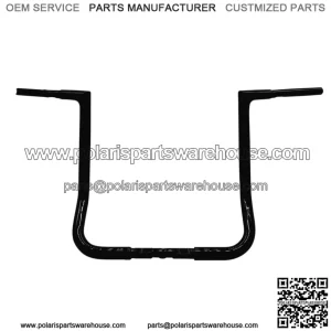 Inc. 1-1/4" EZ Install Flat Top Handlebar 16" Black 705016B