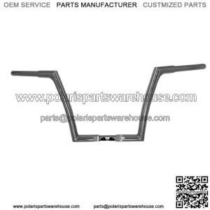 Inc. 1-1/4" EZ Install Flat Top Handlebar 12" Chrome 706012