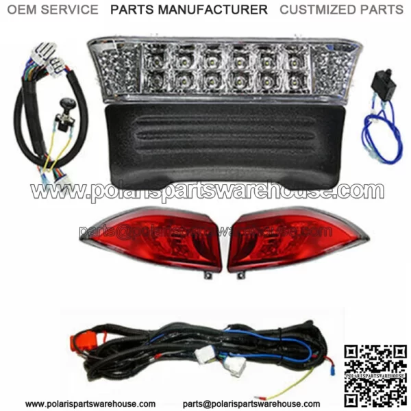Full LED Light Front Rear Kit for Club Car Precedent 2004-Up Electric Golf Cart
