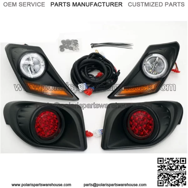 New LED Deluxe Street Legal Golf Cart Light Kit for Yamaha Drive2 2017-Up