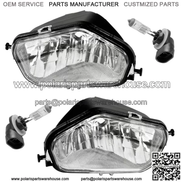 Front Left Right Headlight w/Bulb for Polaris Ranger Ranger 800 Crew 2010 For: Polaris Sportsman 800