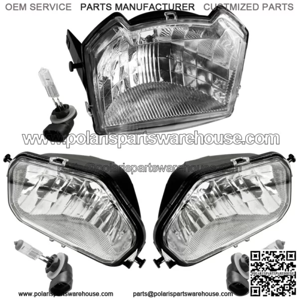 Headlight Complete Set For Polaris 2410614 2410615 2410616 Left Right Middle For: Polaris Sportsman 570