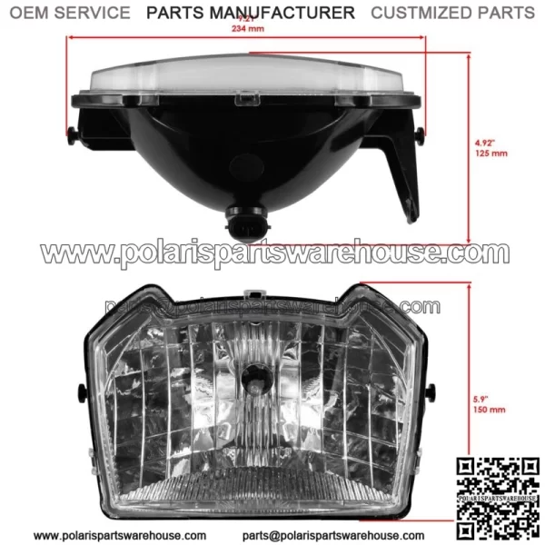 Headlight Assembly Middle For Polaris Sportsman XP 1000 Touring 2019-2021  For: Polaris Sportsman 570 - Image 2