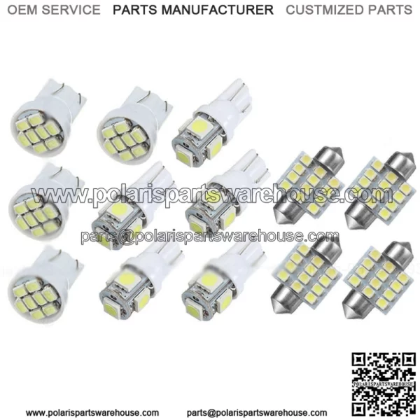 13Pcs Car Interior Parts LED Lights Kit For Dome License Plate Lamp Bulb White (For: More than one vehicle)