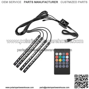 RGB LED Lights Car Interior Floor Decor Atmosphere Strip Lamp Parts Accessories (For: Chevrolet Silverado)