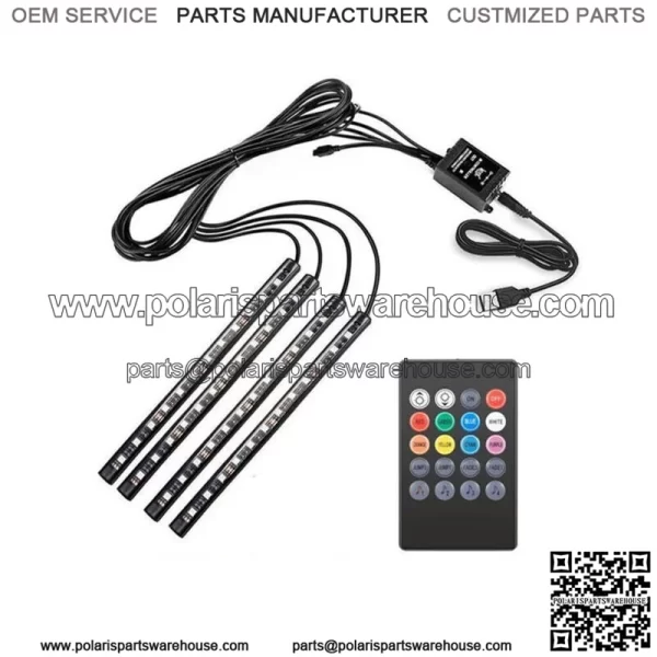 RGB LED Lights Car Interior Floor Decor Atmosphere Strip Lamp Parts Accessories (For: Chevrolet Silverado)