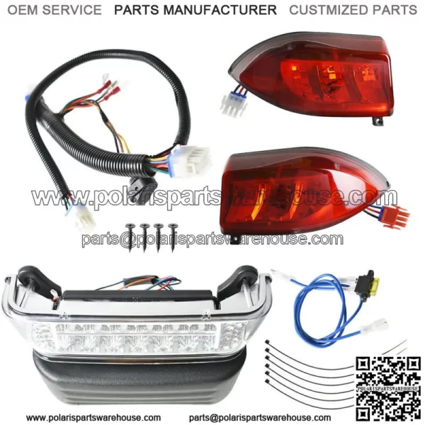 For Club Car Precedent 2004-2008 Golf Cart LED Headlight Tail Light Kit 12V
