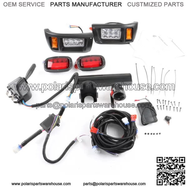Golf Cart LED Headlight and Tail Light Kit  Fits For Club Car DS Carts 1993-UP - Image 2