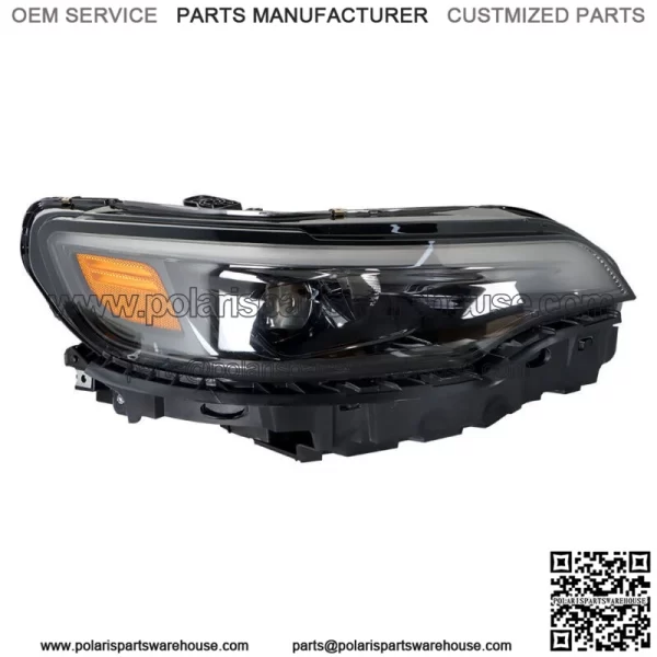 Passenger Headlight For 2019-2022 Jeep Cherokee LED w/ Ballast Black Housing - Image 2