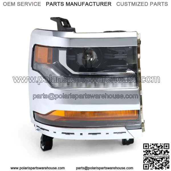 Headlight For 2016-2018 Chevy Silverado 1500 HID w/LED Passenger Right Side - Image 3
