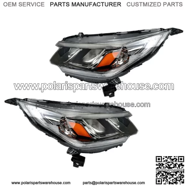 Driver&Passenger Headlights Assembly For 2015-16 Honda CR-V Halogen W/DRL Clear - Image 2