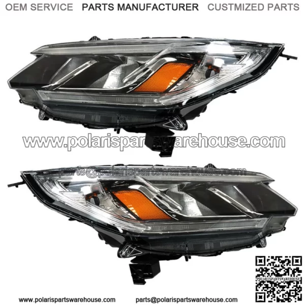 Driver&Passenger Headlights Assembly For 2015-16 Honda CR-V Halogen W/DRL Clear - Image 3