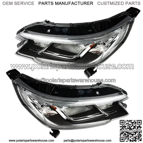 Driver&Passenger Headlights Assembly For 2015-16 Honda CR-V Halogen W/DRL Clear - Image 4