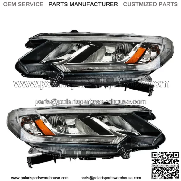 Driver&Passenger Headlights Assembly For 2015-16 Honda CR-V Halogen W/DRL Clear - Image 5