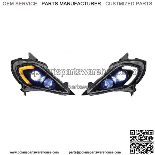 LED Headlight set. Fits: 2006 - 2024 YAMAHA YFZ 450 700R YFM 250 350 700 For: More than one vehicle