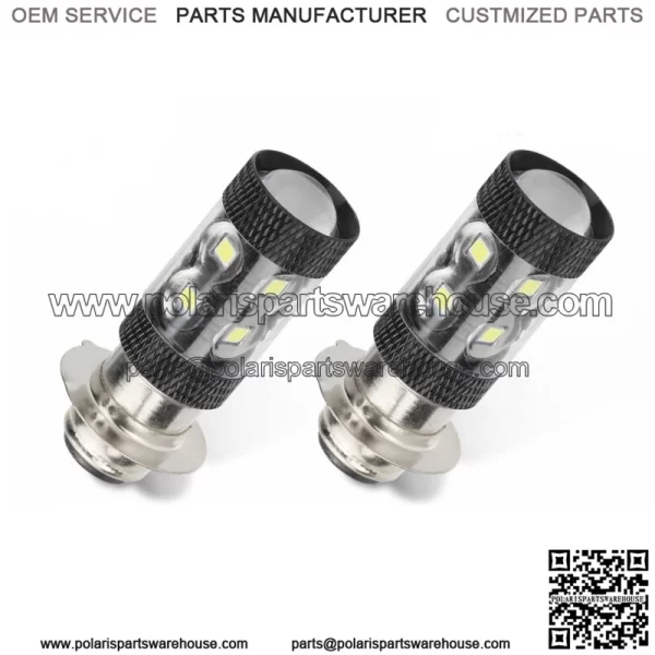 2x 6000K HID White H6M LED Headlight For Yamaha YFZ450R Rhino 700 YFM660