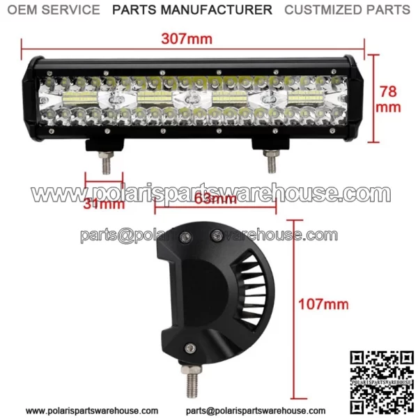 Led bar 12" 240W combo homologation E9