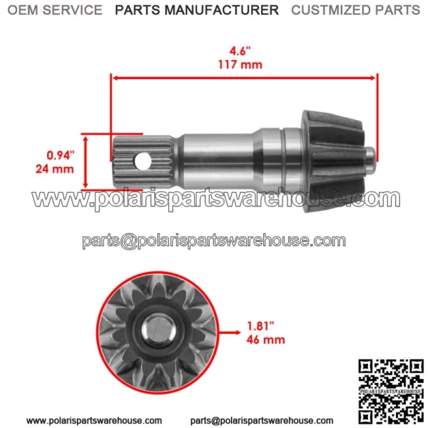 Front Differential Gear Pinion Kit for Polaris Sportsman 800 4x4 EFI 2010 - 2014 For: Polaris Sportsman 800 - Image 2