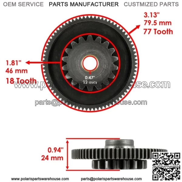Starter Gear fits Polaris Sportsman 570 2014 - 2021 Starter Clutch Gear 1204683 For: Polaris Sportsman 570 - Image 2