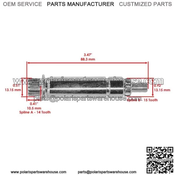 Transmission Drive Gear Shaft/Sector For Polaris Sportsman 570 Trail 2020-2021 For: Polaris Sportsman 570 - Image 2