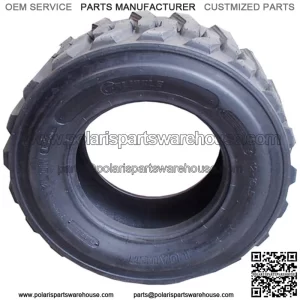 One New Heavy Duty 12-16.5 12-Ply Skid Steer Tire w/ Rim Guard Fits Bobcat