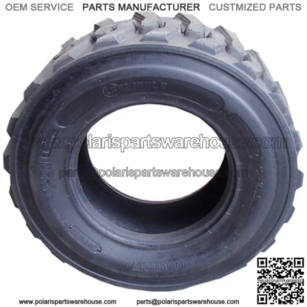 One New Heavy Duty 12-16.5 12-Ply Skid Steer Tire w/ Rim Guard Fits Bobcat