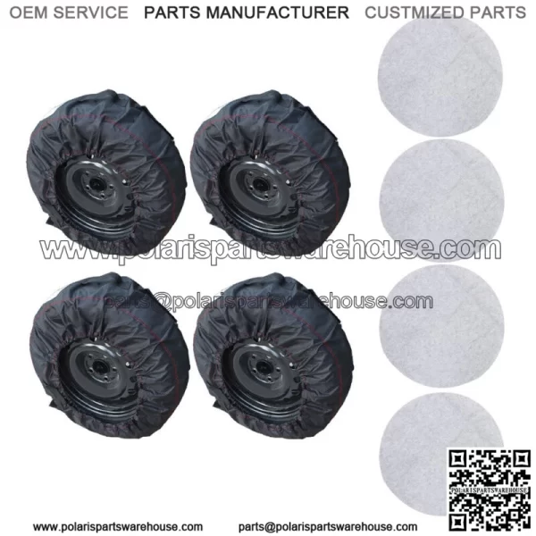 Package Of 4 Black With Black Handle 600D For 22??-31?? Tyre Bags Tyre - Image 2
