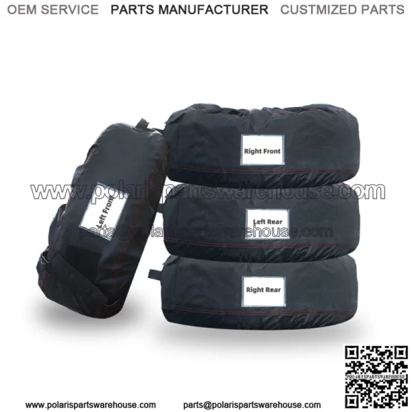 Package Of 4 Black With Black Handle 600D For 22??-31?? Tyre Bags Tyre - Image 3