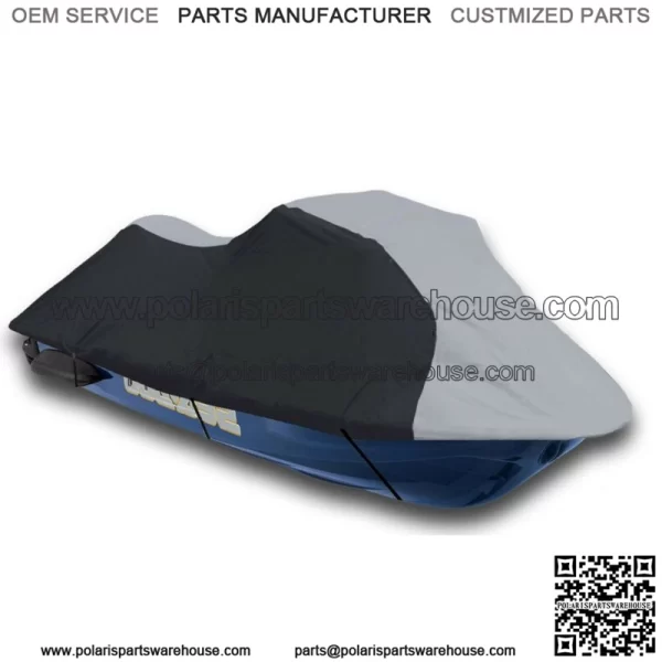 Black/Gray Jet Ski PWC Cover fits Yamaha WaveRunner FX Cruiser SVHO 2014 2015 For: 2015 Yamaha SVHO