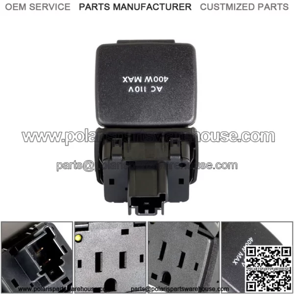 FL3Z-9N236A 110V 150W Center Console Rear Power Outlet For 2015-2016 Ford F150