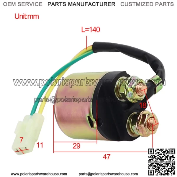 Starter Relay Solenoid for Honda TRX500 420 Fourtrax Foreman Rubicon 2001-2018 (For: More than one vehicle) - Image 2